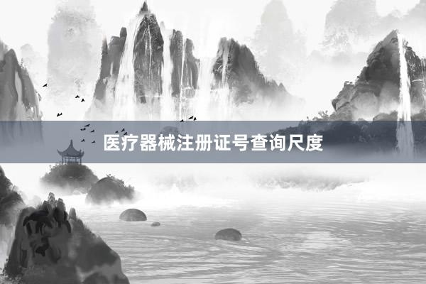 医疗器械注册证号查询尺度